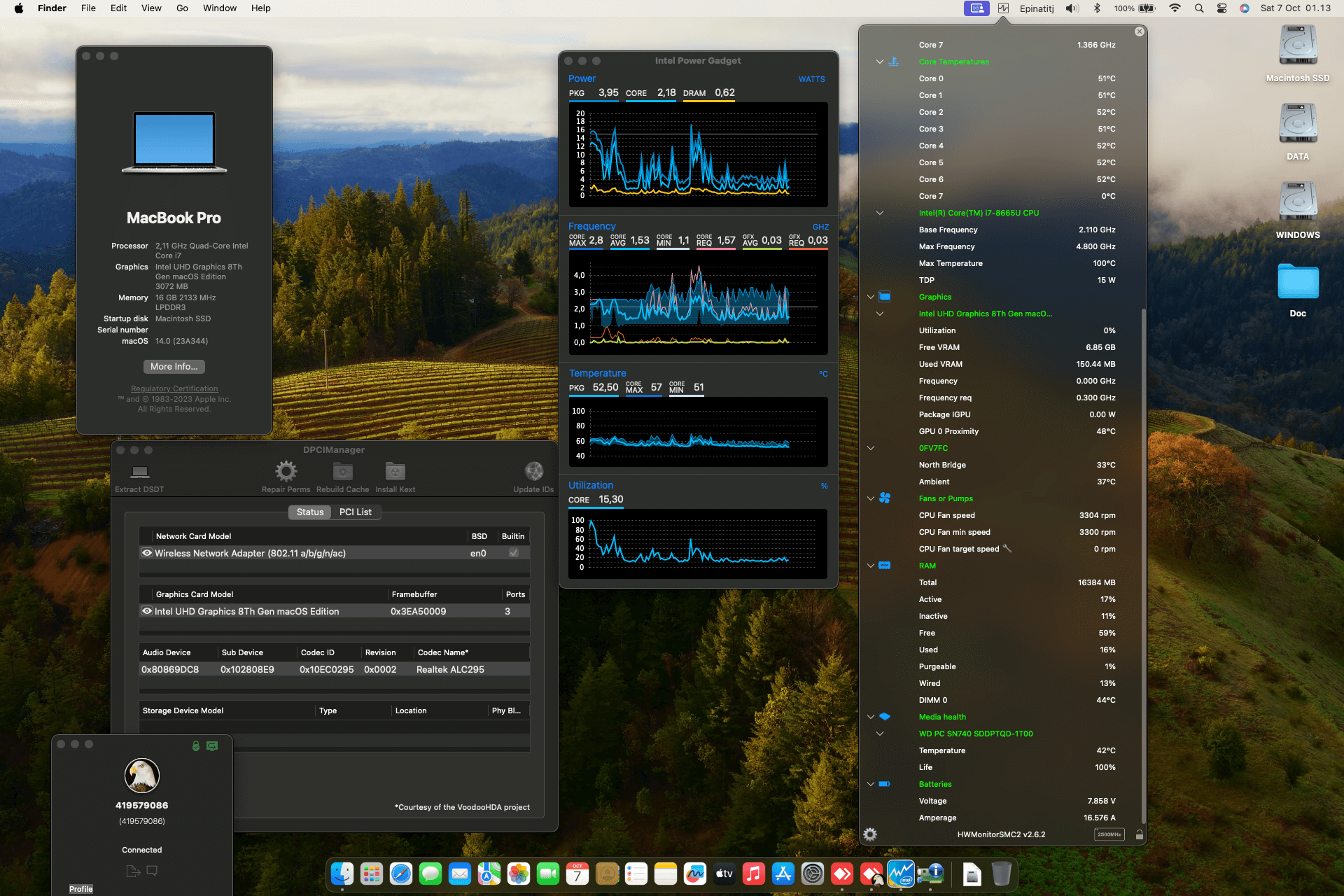 Success Hackintosh macOS Sonoma 14.0 Build 23A344 in Dell Latitude 7200 Tablet 2 In 1